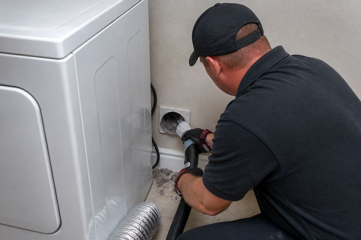 Dryer vent cleaning